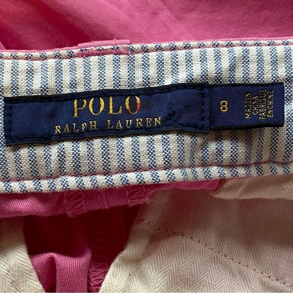Polo Ralph Lauren Pink Chino Style Ankle Pants Size 8 - Picture 3 of 12